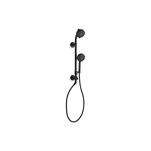 KOHLER K76471-G-BL Awaken 1.75 GPM Retrofit Shower - Includes Shower Head, Hand Shower, Slide Bar and Hose, Matte Black - color: Matte Black