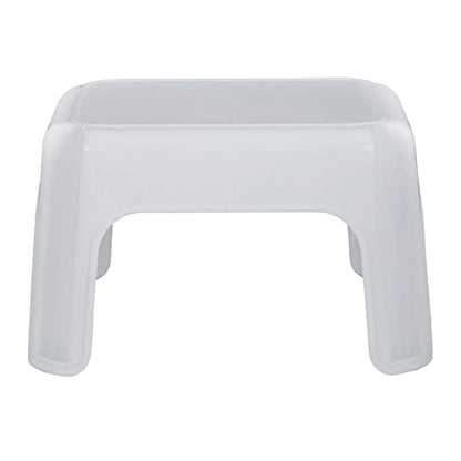 Rubbermaid Step Stool 9.5-Inch High White Plastic Small Single Step Stool for Kids/Adults in Home/Kitchen/Laundry/Garage/Bathroom - color: White, size: 1 ct (Pack of 1)