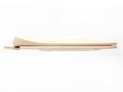 2Q1E6-01 Builder Grade Slow Close Plastic Toilet Seat with Vari Adjust Lok-Down R'N'C Hinge and Quik-Lok Mounting Hardware, Elongated, Bone - color: Bone, style: Elongated