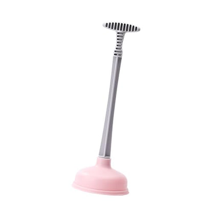 Dioche Old Fashioned Toilet Plunger Powerful Suction Toilet Plunger | Highefficiency Rubber and Plastic Suction Cup | Flushing and Unclogging Various Pipes | A Household (Pink) - color: Pink