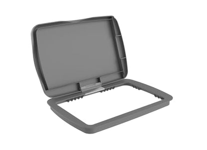 Rev-A-Shelf 32 Qt Under Sink Garbage Can Lid for Base Kitchen and Bathroom Cabinet, Replacement Plastic Trash Bin Lid Only, Grey, RV-32-LID-14-1 - color: Gray, size: 32 QT