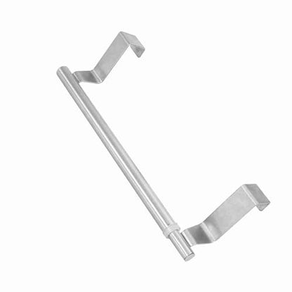 Stainless Steel Retractable Towel Rack – NoDrill Hanging Single Bar, 34cm, Fits Doors <1.9cm Thick (34cm Retractable Horizontal bar) - size: 34cm retractable horizontal bar