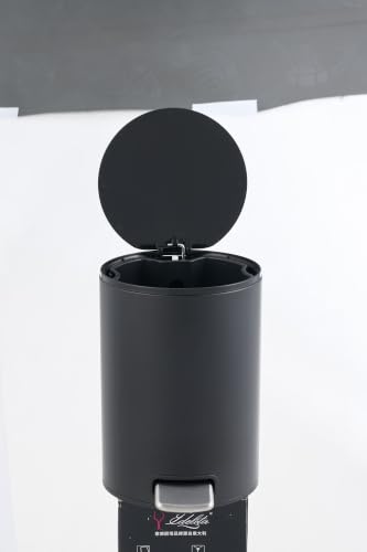 SIMPLYKLEEN Trash Can with Lid-2PC 5L/1.32 Gallon Round Step Trash Can,Small Stainless Steel Garbage Can with Soft-Close Lid, Foot Pedal, Removable Liner, Black Trash Bin for Kitchen, Office, Bathroom - color: Silver, size: 5L
