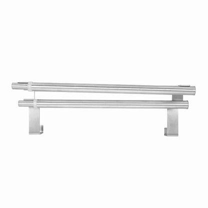 Over Door Towel Rack, 201 and 430 Stainless Steel Hanging Towel Holder, Retractable Single or Double Bar, No Drill Anti Skid Design for Bathroom Kitchen Apartment Renters (40cm Retractable - size: 40cm retractable double pole