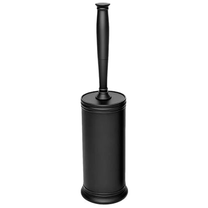 AONEZ Plastic Toilet Brush, Toilet Brush and Holder Set with Long Handle, Covered Holder and Hard Bristles, Toilet Cleaner Brush for Bathroom and Toilet Cleaning