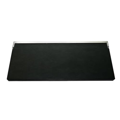 Transolid Preston Flip-Up Fold-Down Wall-Mount ADA Compliant Padded Shower Seat, 34 in. W x 15 in. D, Black and Brushed Stainless, PPS1534UP-09BS - color: Black/Brushed Stainless, size: 15"x34"