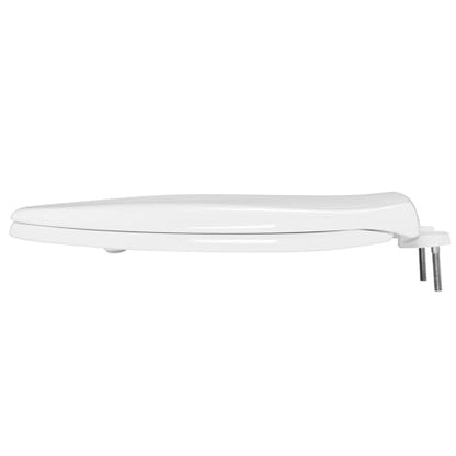 BEMIS 7900TDGSL Commercial Heavy Duty Closed Front Toilet Seat with Cover, Industrial No Slam Seat with Secure Installation, Made in USA, Elongated, White - size: Elongated
