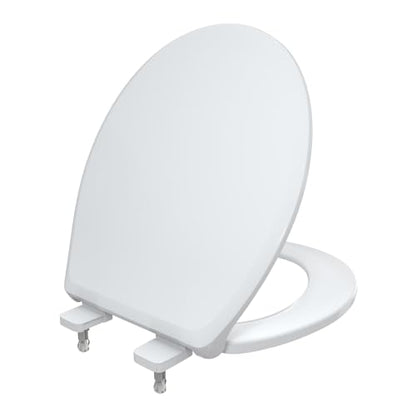 R&T B1095 Round Slow Close Plastic Toilet Seat 16.5" Quick-Release Hinges | Round toilet seat soft close - color: Round – Standard (330 lbs)
