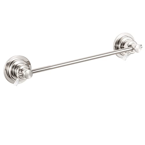 JiePai Suction Cup Towel Bar 16 Inch,Removable Vacuum Suction Towel Holder Suction Towel Rack Brushed Nickel | Vacuum Suction,No Drill,Removable,Heavy Duty Wall Mount ,For Smooth Surfaces,for Bathroom & Kitchen - color: Suction Towel Bar-16 Inch Brushed N