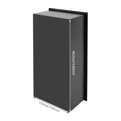 2 Tier Bathroom Wall Niche, Toilet Paper Holder with Shelf, Recessed Stainless Steel Organizer for Bathrooms, Living Rooms, Bedrooms, 8.54x4.92x16.54in (Black) - color: Black