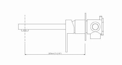SUMERAIN Wall Mount Bathroom Faucet Single Handle, Chrome | Vessel Sink Faucet, Solid Brass, Rough in Valve and Wall Escutcheon Plate Included - color: Chrome, size: Right-Handed