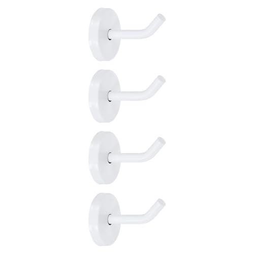 uxcell 4Pcs 2 Inch Coat Hooks, Stainless Steel Long Nose Wall Mount Hook, Robe Towel Hangers with Screws for Livingroom Bathroom Closets and Wardrobe, White - color: White, size: 2 Inch