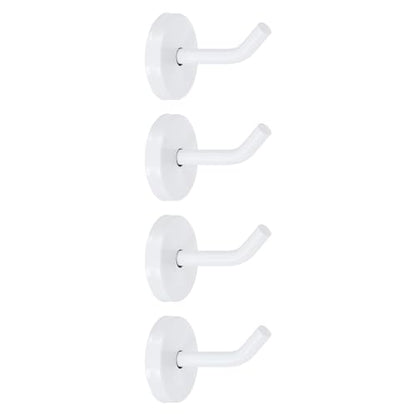 uxcell 4Pcs 2 Inch Coat Hooks, Stainless Steel Long Nose Wall Mount Hook, Robe Towel Hangers with Screws for Livingroom Bathroom Closets and Wardrobe, White - color: White, size: 2 Inch