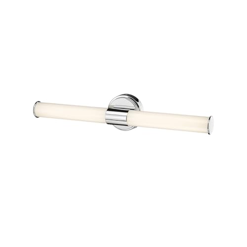 ML Lighting 2221-CH Trumann 1-Light Vanity, LED Polished Chrome - color: Polished Chrome, size: 24-Inch