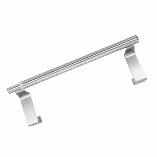 Stainless Steel Retractable Towel Rack – NoDrill Hanging Single Bar, 34cm, Fits Doors <1.9cm Thick (34cm Retractable Horizontal bar) - size: 34cm retractable horizontal bar