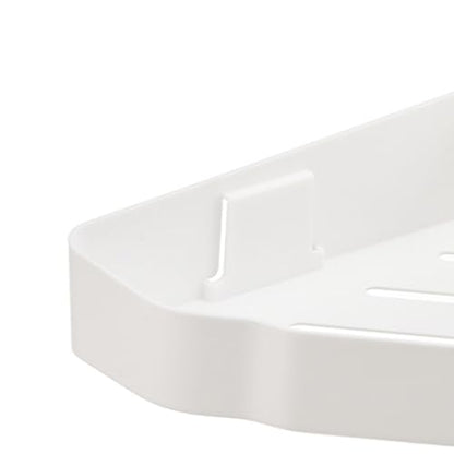 Corner Storage Shelf for Bathroom | Large Capacity Shower Organizer with Strong Wall Mount | No Drill Plastic Shelf for Toilet/Home | Water Block Tarnish Proof