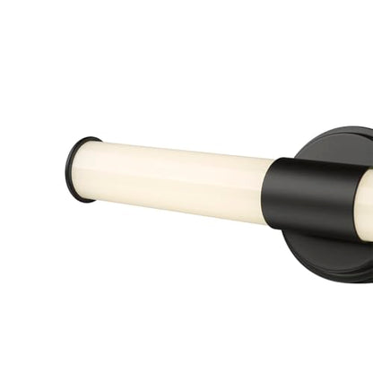 ML Lighting 2220-MB Trumann 1-Light Vanity, LED Matte Black - color: Matte Black, size: 18-Inch