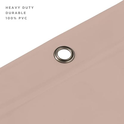 Bath Bliss 2 Pack PVC Heavy Weight Shower Curtain Liner | 4G | 70" x 72" | Rust Resistant Copper Grommets | Magnetic Hem | Taupe - color: Taupe