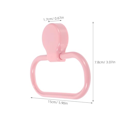 Zerodeko 2pcs Adhesive Towel Ring Hand Towel Holder for Bathroom and Kitchen Self Adhesive Plastic Rustic Wall-Mounted Space-Saving Organizer
