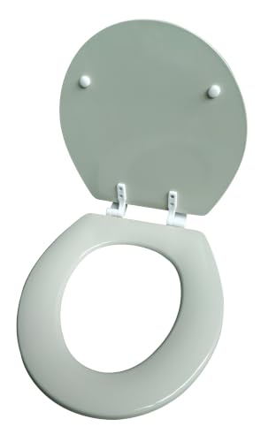 American Dream 17" MDF Toilet Seat – Beige Finish, Durable Medium-Density Fiberboard Construction with Easy-Install Hardware and Standard Round Fit - color: Beige