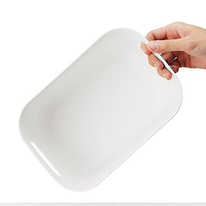 JOIKIT 6 Pack White Storage Bins with Lid, 10 x 7 x 6.3 Inch Bathroom Kitchen Organizer Bin with Cap, Plastic Vanity Storage Bins for Hand Soap Body Washes Towels Shampoos Lotions Bath Balls - size: 6PCS with Lid