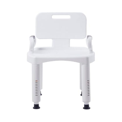 McKesson Bath Bench with Removeable Back, 21.25 in, 21-1/4 in, 1 ct | Plastic Frame, Lightweight, Adjustable