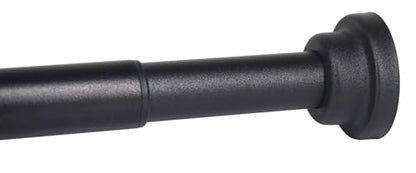 Shower Curtain Rod 43-78 inch,Adjustable Heavy Duty Spring Tension Curtain Rod,ShowerTelescoping Rod,Black,No Drilling - color: Black, size: 43 to 78