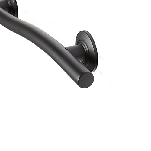 Seachrome 48" Designer Wave Shaped Shower Grab Bar, Matte Black (GW-3548-QCR-MB) - color: Matte Black, size: 48
