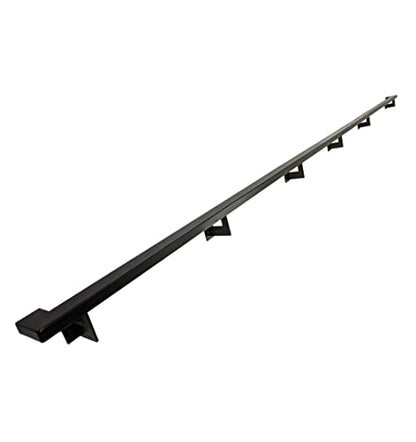 Urban Contemporary Aluminum Complete Handrail Grab Bar Set, Brackets Included, Powder Coated Finish (Black, 15 Foot Handrail) - color: Black, size: 15 Foot Handrail