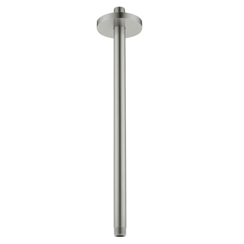 RANDOM Brushed Nickel Shower Arm with Flange 16 Inches Ceiling Mount Shower Head Extension Straight Arm Ceiling-Mounted For Fixed Shower Head.RD-91038-16BN - color: 16″ Brushed Nickel(Round Flange)