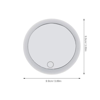 10x Magnifying LED Makeup Mirror with 3 Suction Cups, 4-inch Rechargeable Lighted Vanity Mirror for Travel and Bathroom Use