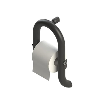 Toilet Roll Holder 13", Designer Premium Grab Bar for Bath and Shower Safety, Water Resistant, ADA Compliant Grab Bar for Adults, Seniors & Handicapped- Up to 500Lbs (Matte Black) - color: Matte Black