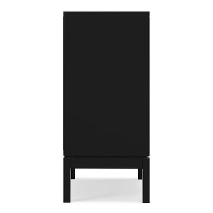 SIMPLIHOME Harper 40" Wide Solid Wood Cabinet in Walnut Brown - color: Black, size: 30 inch