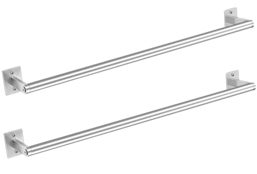 VOTZAAQ Brushed Nickel Towel Bar for Bathroom Wall,Stainless Steel Towel Racks for Bathroom Wall Mounted, Space-Saving Towel Storage, 24 Inch - size: 24 Inch（2 packs）