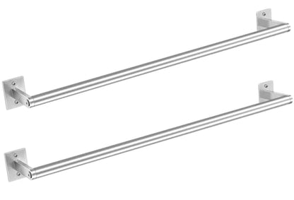 VOTZAAQ Brushed Nickel Towel Bar for Bathroom Wall,Stainless Steel Towel Racks for Bathroom Wall Mounted, Space-Saving Towel Storage, 24 Inch - size: 24 Inch（2 packs）