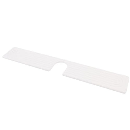 Quick Dry Porous Diatomite Faucet Mat for Kitchen Bathroom Countertop Protector with Non-Slip Feet 23.6x3.9 Inches (White) - color: White