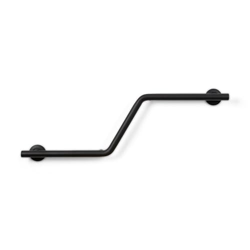 Bathroom Grab Bar, 38 inch Stainless Steel, Left Handed Zuma Bar, 1.25 inch Diameter, Handicap Grab Bar, Safety Rail, Matte Black - color: Matte Black, style: Left-Hand