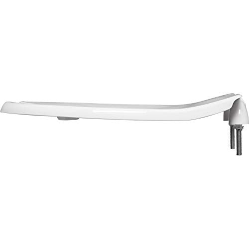 BEMIS 955SSCT Commercial Open Front Plastic Toilet Seat, Heavy Duty Industrial No Slam Seat without Lid, Secure Installation, Made in USA, Round, White - size: Round