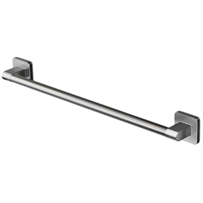 Holibanna No-Drill 50cm Gray Bathroom Towel Holder Wall Mount, Punch-Free Adhesive Towel Bar for Kitchen and Bathroom, Heavy Duty Single Rod Rack for Home Wall Organization