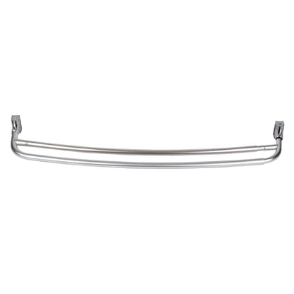 JS Jackson Supplies Double Curved Shower Rod, Metal Construction, Adjustable Between 44 to 70 Inches, Aluminum Rods and Zinc Mounting Hardware, Quality Modern Bathware, Brushed Nickel Finish - color: Brushed Nickel
