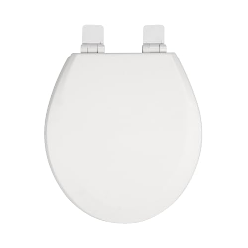 Toilet Seat, Slow Close, Soft Touch, Ultra-Smooth Matte Finish (No Orange-Peel Texture), Premium Moulded Wood, Quick Release, White, PIKLiDS (Round) - size: Round