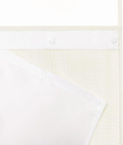 RiverDream Heavyweight Waffle No Hook Shower Curtain with Liner,Cream,36x74 | Dotted Waffle,Snap-in Liner,Heavy Duty,Quick Dry,Mesh Top Window,With Bottom Magnets,Hotel-Grade,Washable,Small Stall Size - color: Cream, size: 36"W x 74"L (Pack of 1)