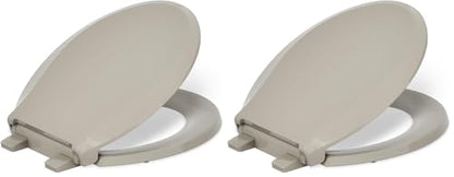 KOHLER 4639-RL-G9 Cachet ReadyLatch Round Toilet Seat Soft Close, Sandbar (Pack of 2) - color: Sandbar, size: Round (Pack of 2)