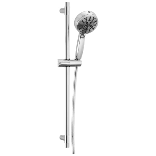 7-Setting Slide Bar Hand Shower with Cleaning Spray - color: Chrome