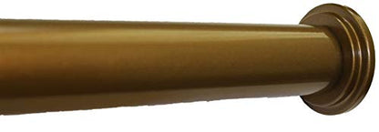 Urbanest 1" No Drilling Shower Closet Window Metal Premium Adjustable Tension Rod, Heavy Duty, 42-inch to 72-inch, Renasissance Gold - color: Renaissance Gold, size: 42"-72"
