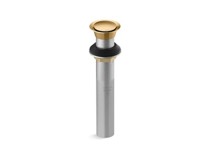 KOHLER K-33151-2MB Bathroom Sink Clicker Drain w/o Overflow, Premium Metal, Corrosion Resistant, Vibrant Brushed Moderne Brass - color: Vibrant Brushed Moderne Brass