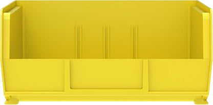 Akro-Mils 30235 AkroBins Plastic Storage Bins, 11"x11"x5", Yellow, 6-Pack | Space-Saving Stackable Bins for Garage, Pantry, Craft Organization - color: Yellow