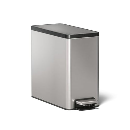 Kohler K-20957-ST 2.5 Gallon Slim Step Trash Can, Stainless Steel - color: Stainless Steel, size: 2.5 Gallon - Step Can
