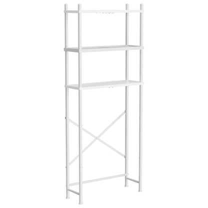 HOOBRO Over the Toilet Storage, 3-Tier Over Toilet Bathroom Organizer, Freestanding Above Toilet Shelf with Adjustable Feet, Space Saving, Easy Assembly, White WW63TS01 - color: White + White