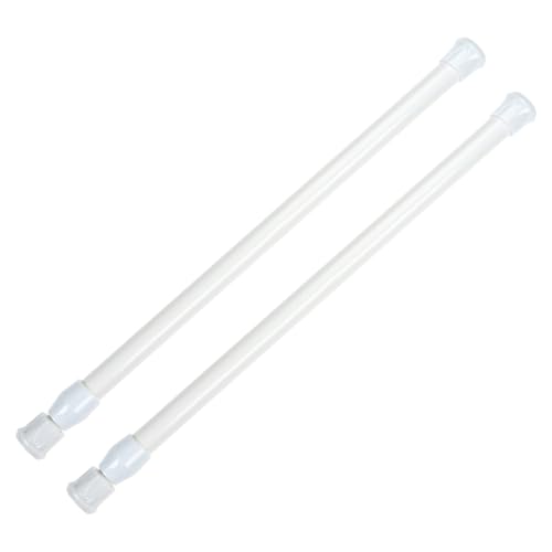 Bettli Spring Loaded Curtain Tension Rod Bit Holder Extensions 12-20 inches (White 2) - color: White 2